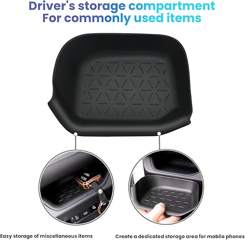Miniatura 4 de CUCHIYUN Caja organizadora de almacenamiento para el conductor bandeja de inserción interior del conductor bandeja organizadora de consola central