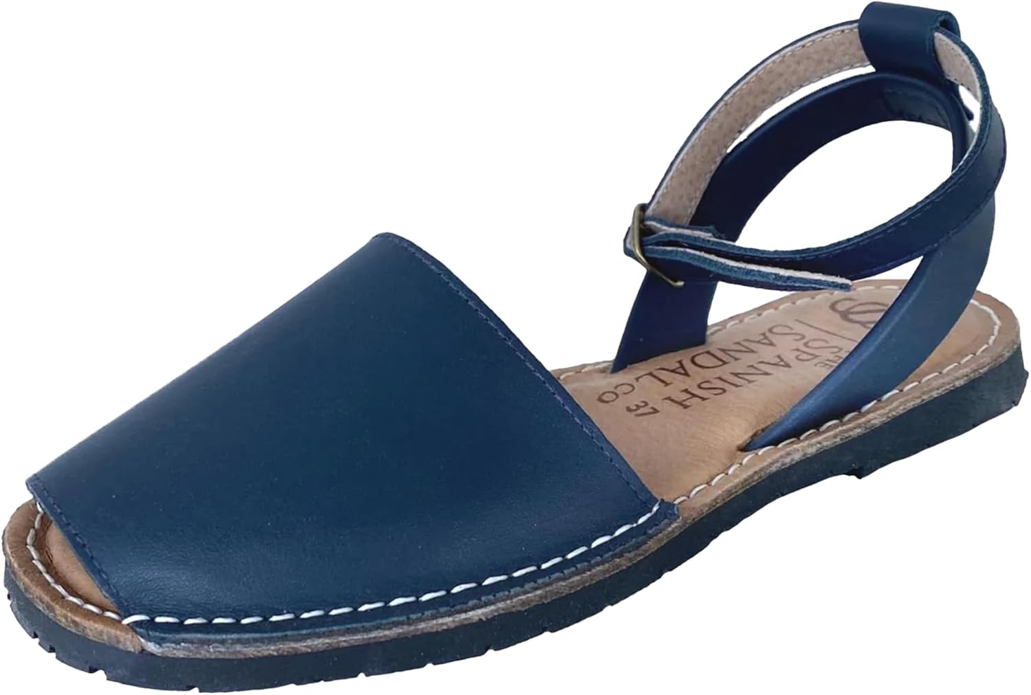The Spanish Sandal co Classic Ankle Strap Sandals for Women, Dressy, Soft Leather, Removable Ankle Strap Flats for Women, Casual Flat Sandals