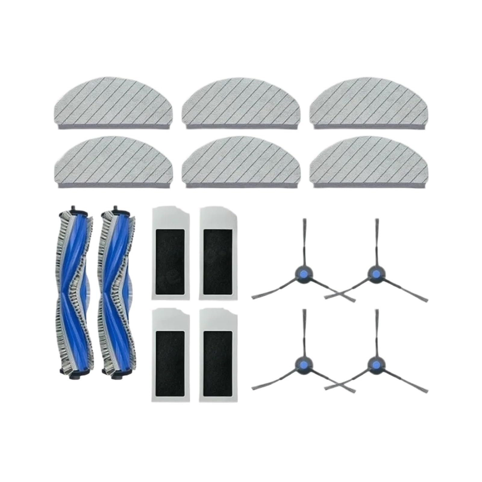 LTDXLNBWQ Compatible With ECOVACS Deebot N20 N20 PLUS N20 PRO PLUS Spare Parts Main Side Brush Hepa Filter Mop Cloth Replacement Accessories(Set 6)