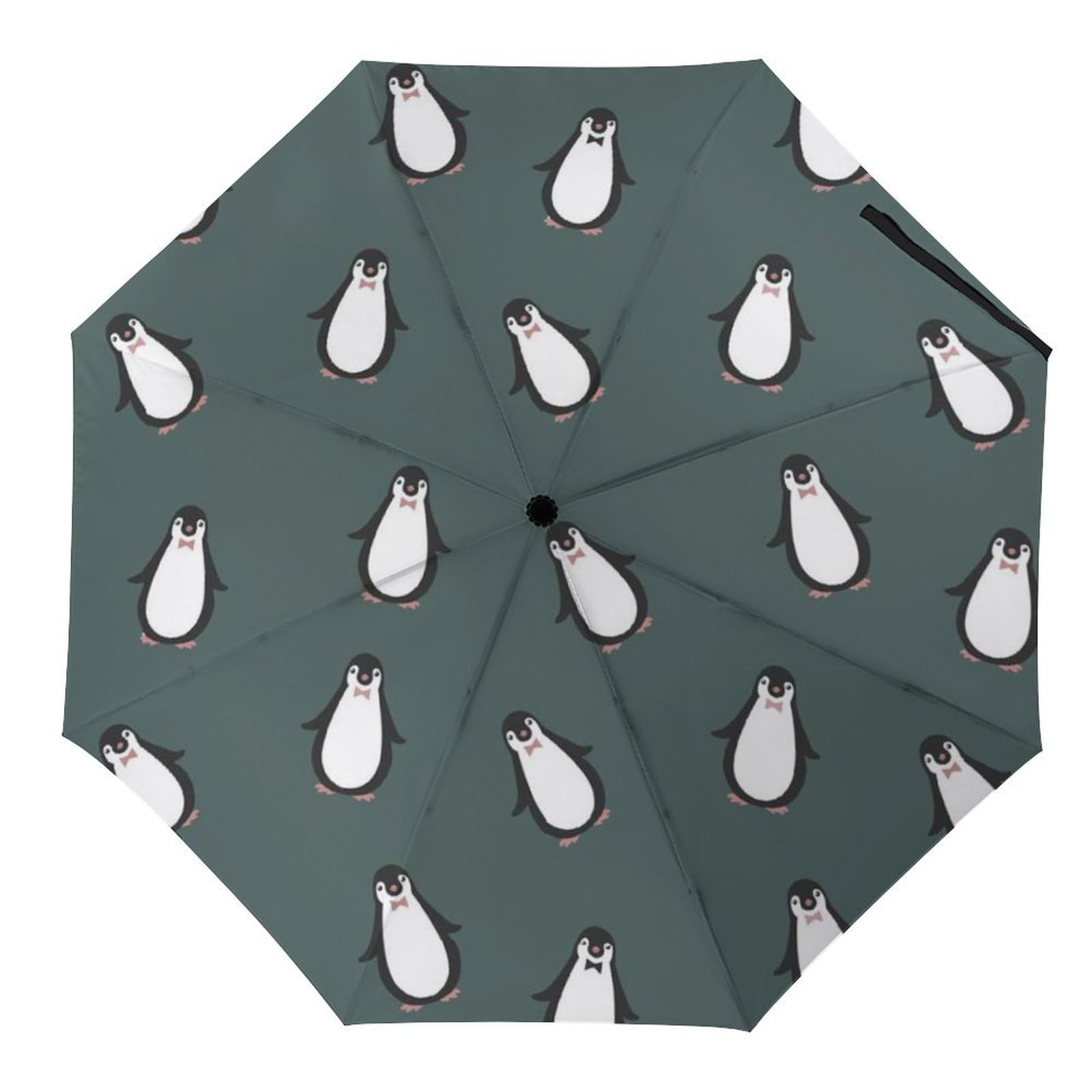 Jzemdybill Style Folding Umbrella, Penguin Pattern Umbrella, Travel Umbrella For Windproof, Rainproof