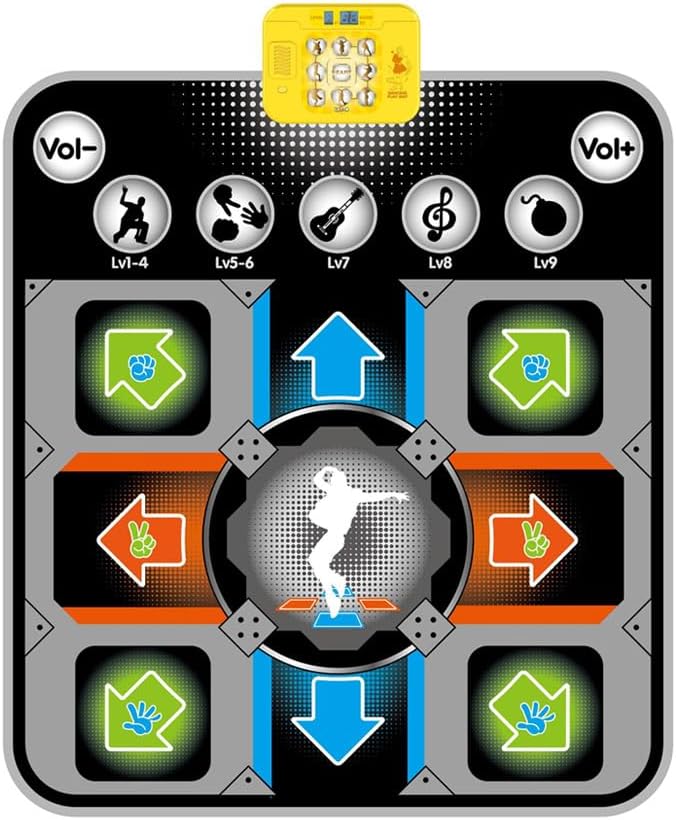 HUIOP Dance Mat Electronic Dance Pad Multifunctional Piano Game Pad Outdoor Music Stepping Dance Mat Christmas Birthday 5 Game Modes 9 Difficulty Levels Outdoor Dance Blanket
