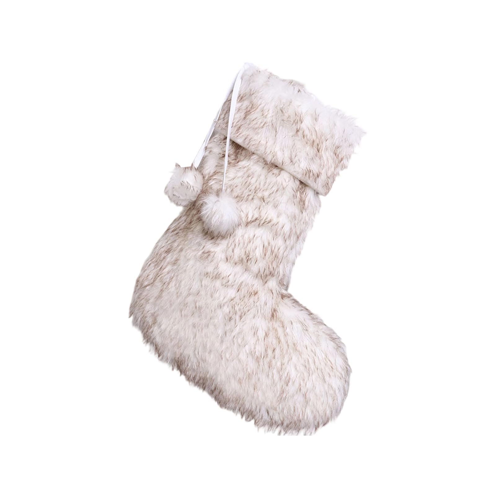 Tsophreniq Faux Furs Stocking Christmas Sock Ornament with Reinforced Loop for Fireplaces Mantels Decorations Family Christmas Accessories