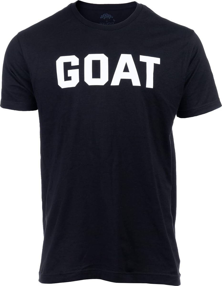 G.O.A.T. | Greatest of All Time Champion Tee Shirt, Goat Fantasy Sports Champ Joke Humor T-Shirt for Men Women