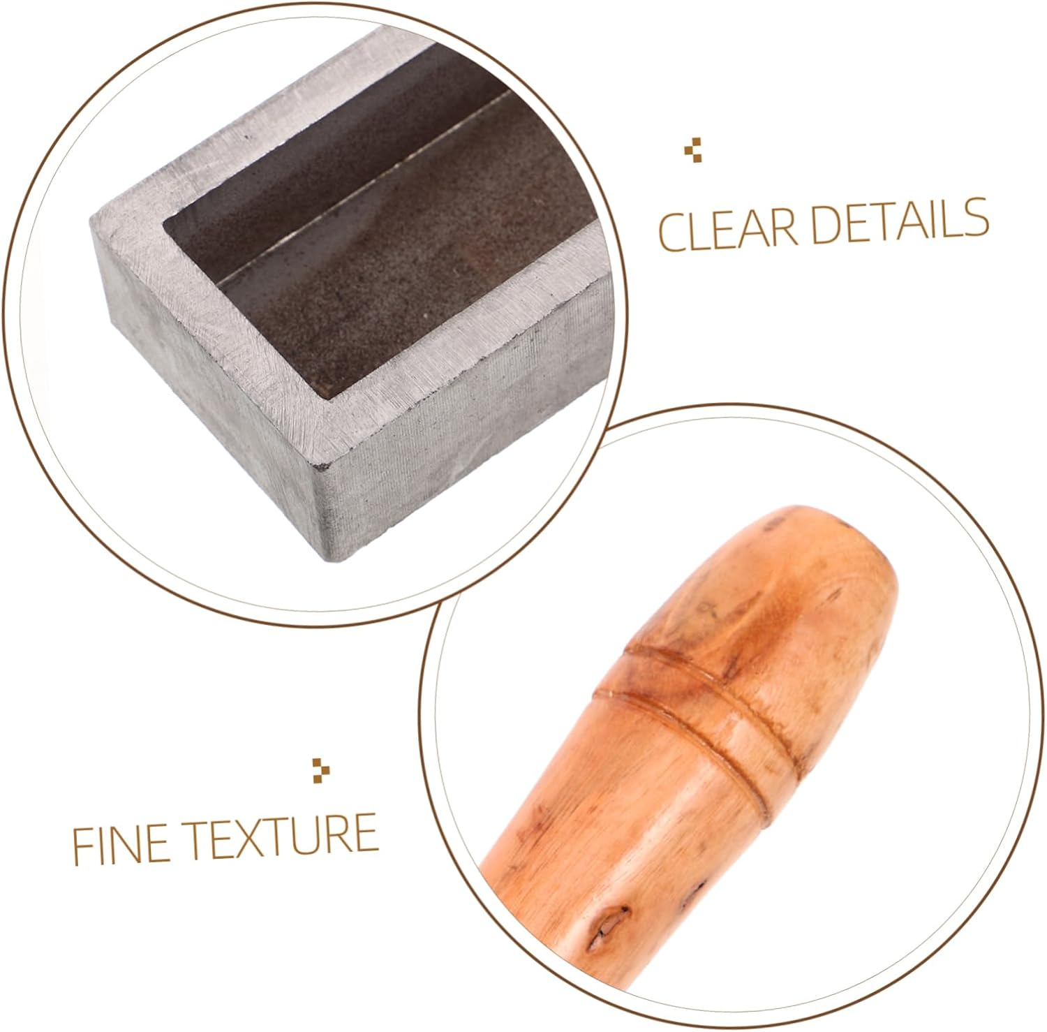 Jewelry Casting Mold for Gold Silver Refining European Wooden Handle