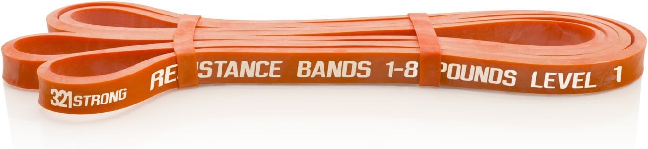 321 STRONG Exercise Resistance Bands - Individual or Complete Set for Assisted Pull Ups, Stretching, and Strength Training