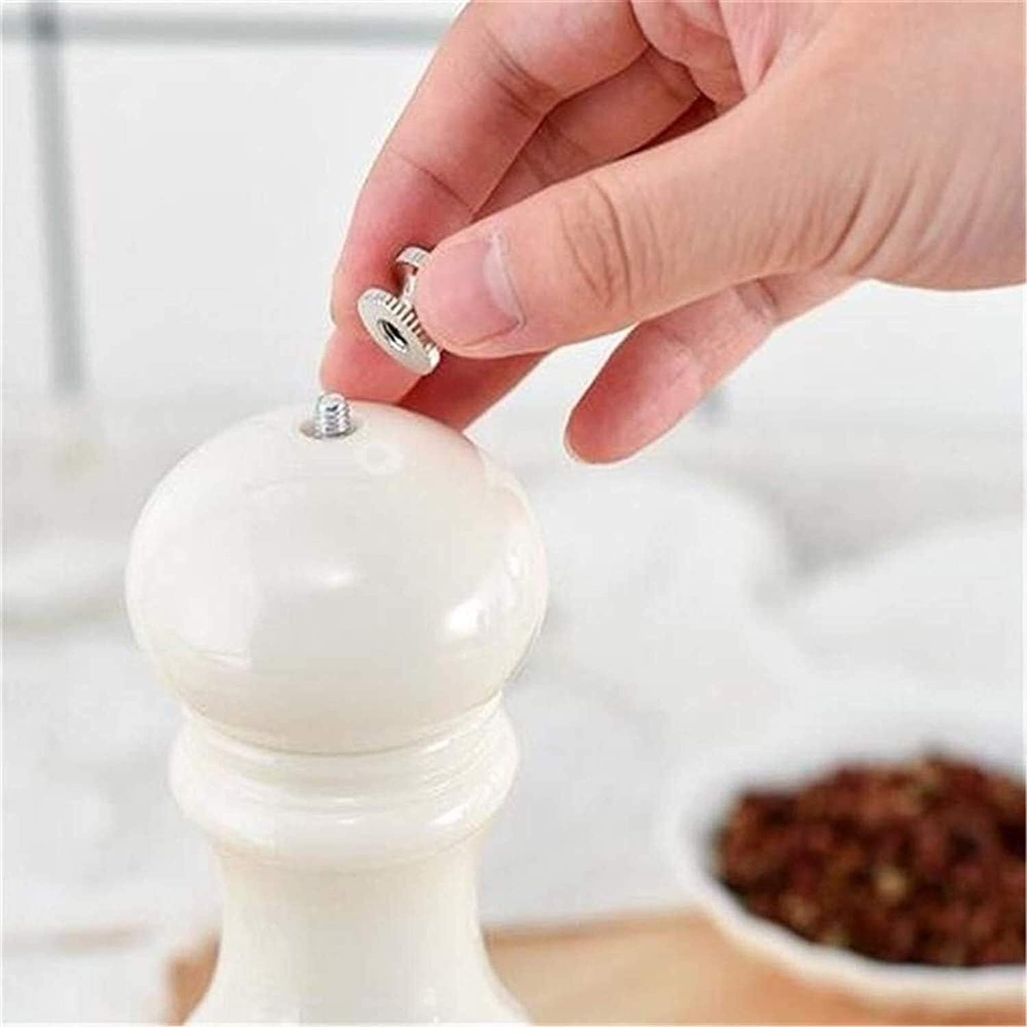 Salt and Pepper Grinder Set Pepper Grinder Refill Professional Pepper Grinder Pepper Grinder Manual Pepper Salt Mill Shaker with Adjustable Coarseness (Color : Black) (Color : Black)