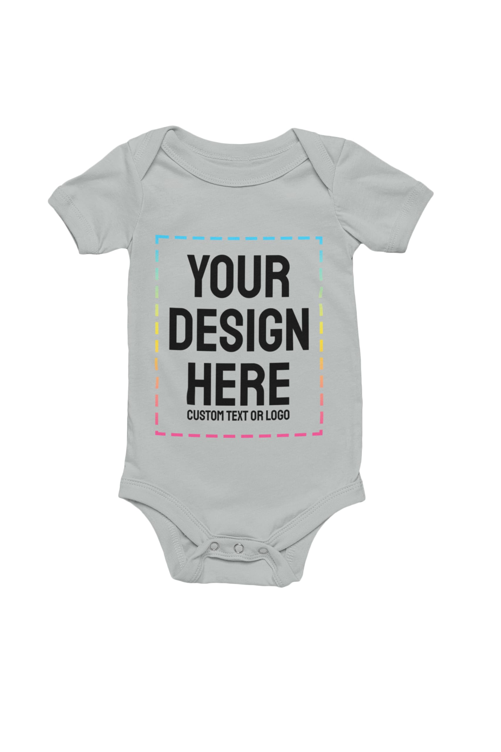 Lightfire Printing Custom Baby Onesie – Personalized Bodysuit for Baby, Pregnancy Announcement, Gender Reveal, Coming Soon Outfit, Newborn Gift (Heather Grey, 6M-9M)