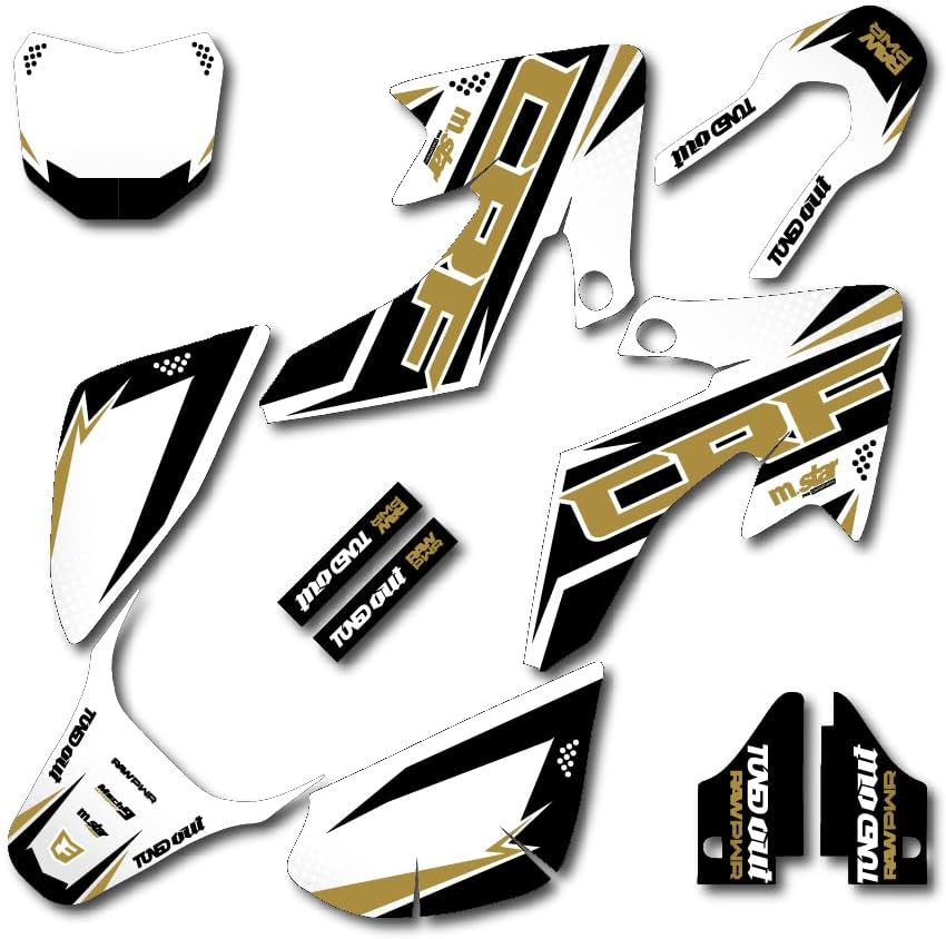 Gold Shift Racing Graphics fits Honda 13-25 CRF50 CRF 50 Kit
