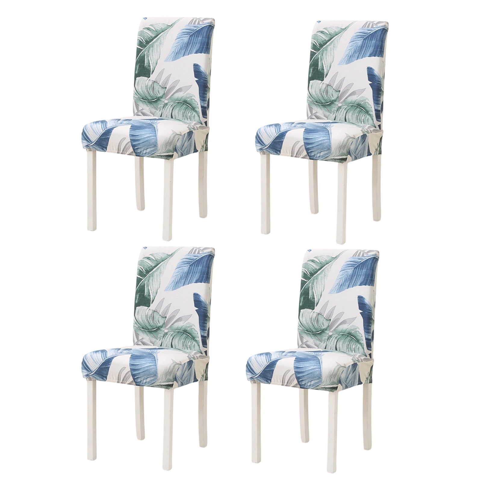 Decorative Dinning Chair Cover Blue Pack of 4 Dust-Proof Chair Slipcover