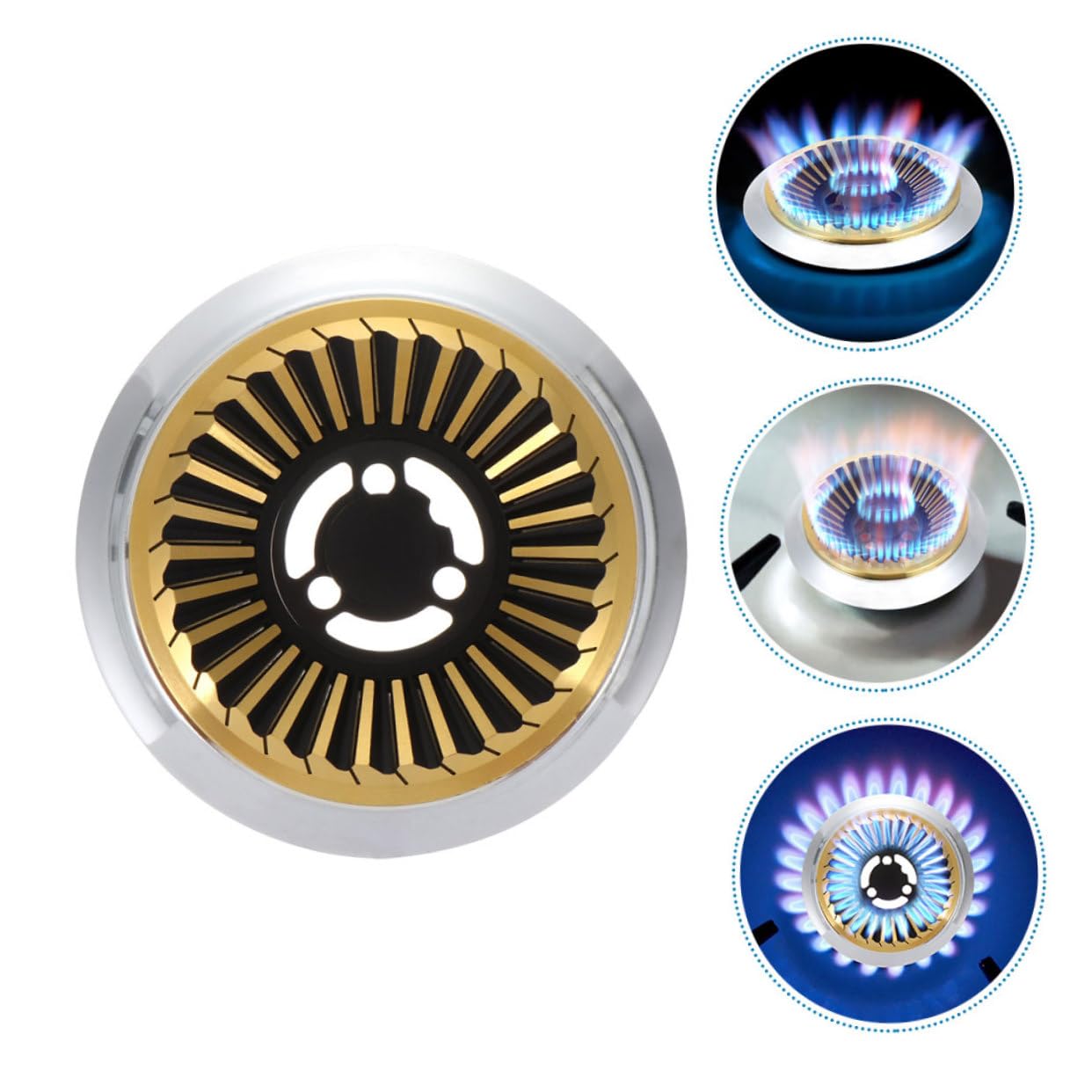 Mikikit 2 Pezzi Wok Ghisa per Piano Gas Spargifiamma Inossidabile Diffusore Calore per Elettriche Facilita e Superficie