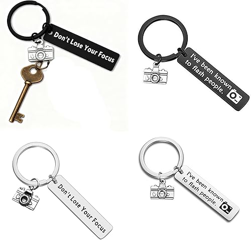 Miniatura 2 de Vintage Stainless Steel Camera Keychain - Sturdy Metal Ring - Fashion Accessory for Photography Enthusiasts