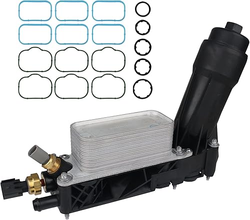 Autoround 5184294AE - Enfriador de aceite de motor con carcasa de filtro de aceite para Jeep WranglerGrand Cherokee, Ram 1500, Dodge