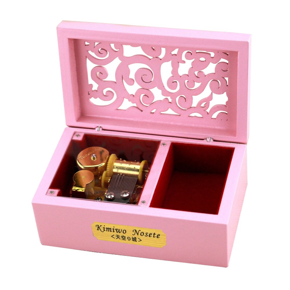 Youtang(TM Hollow Wooden 18-note Wind-up Musical Box,Mini Music Box,Tune:Yesterday Once More