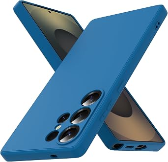 for Galaxy S25 Ultra Case,Silky Touch Premium Liquid Blue | Silicone][Camera Protection] [Soft Anti-Scratch Microfiber Lining],Slim Soft Shockproof Phone Case,