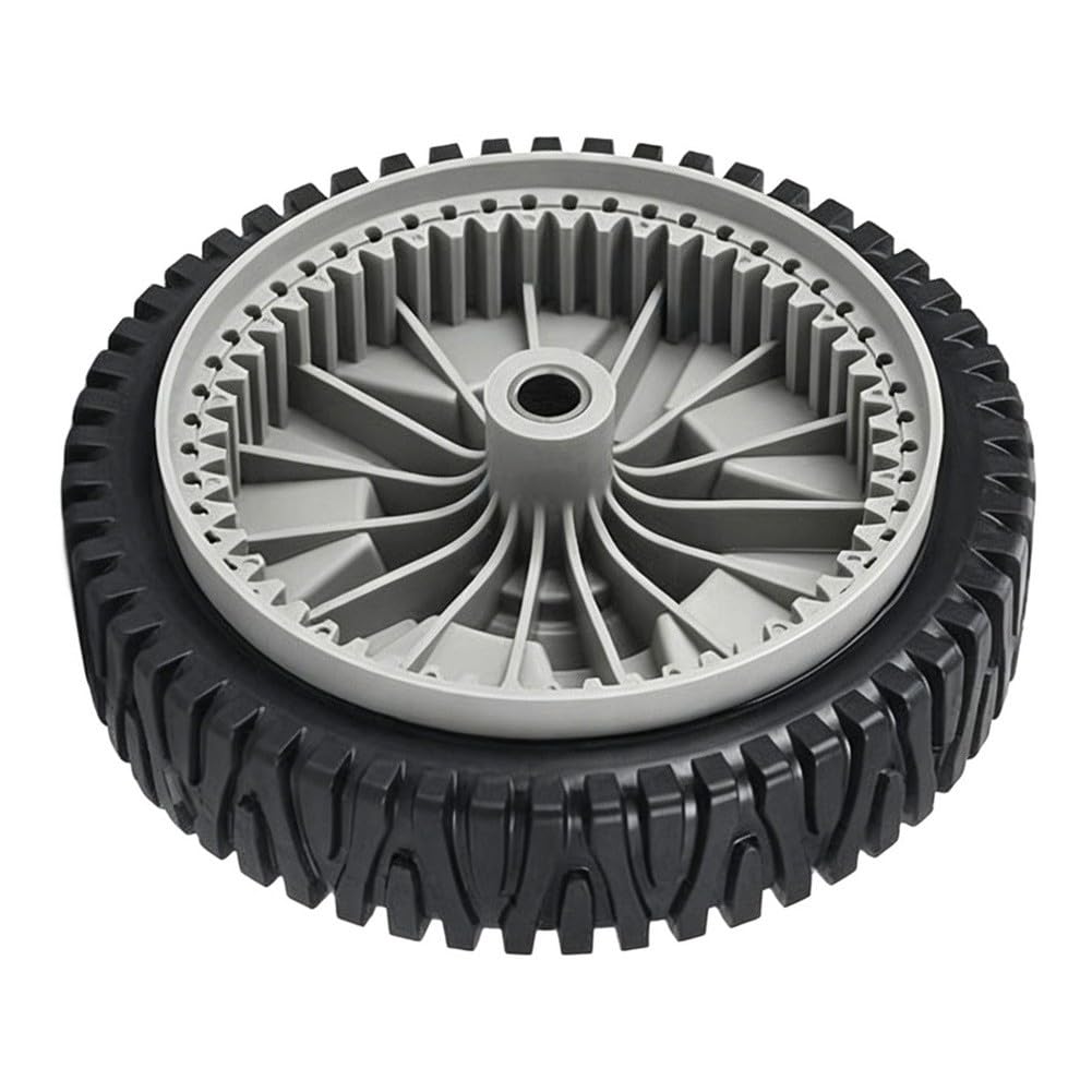 Rueda de 8 pulgadas para cortacésped de plástico negro para Craftsman 5 cortacéspedes de repuesto resistentes para una conducción suave, fácil montaje, 1 pieza