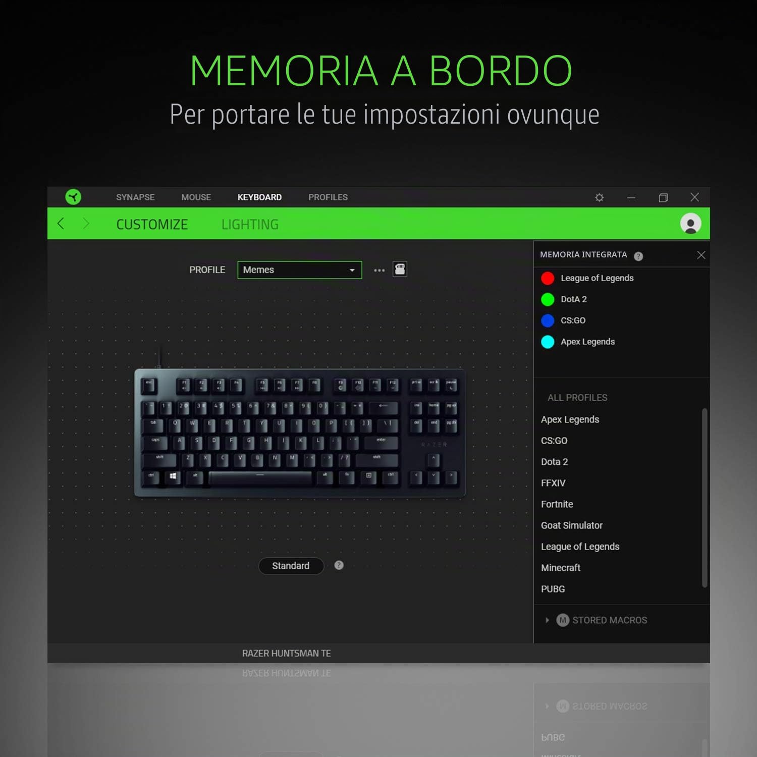 Razer Huntsman Tournament Edition - Tastiera da Gioco Tenkeyless con Interruttori Ottici Lineari Per L'attivazione alla Velocità Della Luce - Layout USA