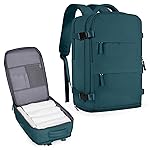 coowoz Large Travel Backpack For Women Men,Carry On Backpack Flight Approved,Hiking Backpack Waterproof Outdoor Sports Rucksack Casual Daypack Fit 15.6 Inch Laptop Shoes Compartment,30L(Peacock Blue)