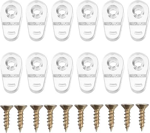 YARNOW Kit de 20 clips de retención de vidrio, clips de retención de puerta de vidrio, retenedores de paneles de vidrio, clips de plástico para