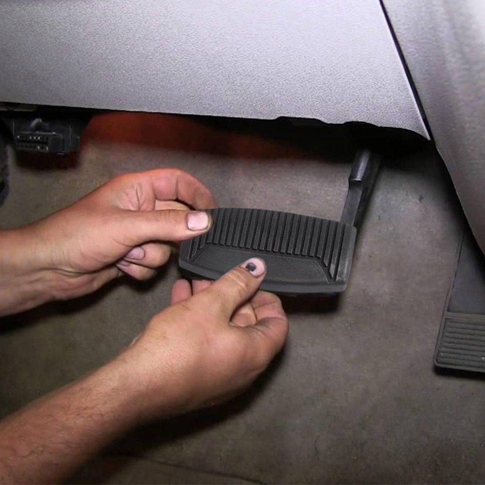 GRAND ORANGE Brake Pedal Pad Rubber Black Compatible with Ford F150 F250 F350 Explorer Ranger 1973-2011,Fit Lincoln 1998-2005,Fit Mercury 1997-2010 D3TZ2457A D3TZ2457B 20753 Slip On Brake Pedal Cover