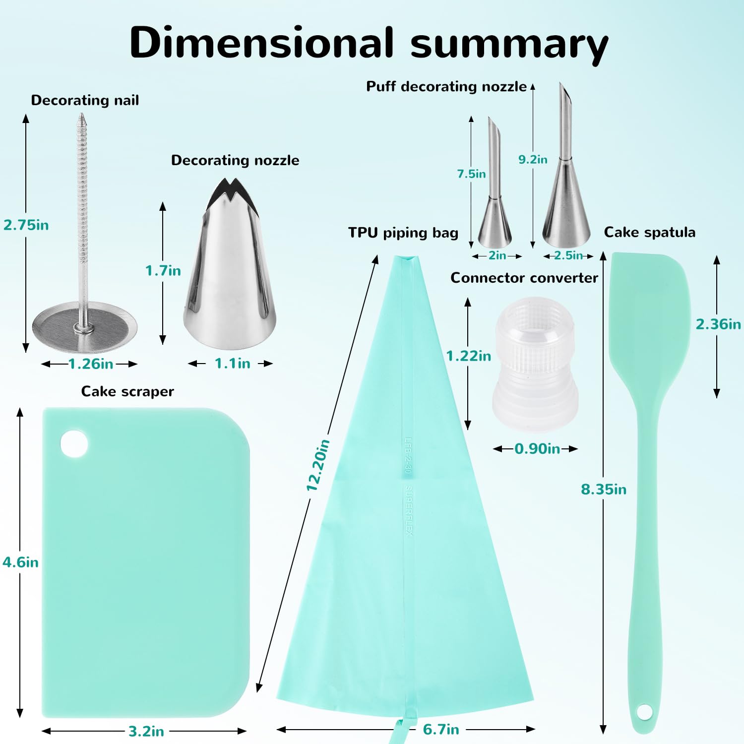 37Pcs Tips Set and Piping Bag: Maiziyun Stainless Steel Piping Nozzles Reusable TPU Piping Bag for Cupcakes Cake Piping Set