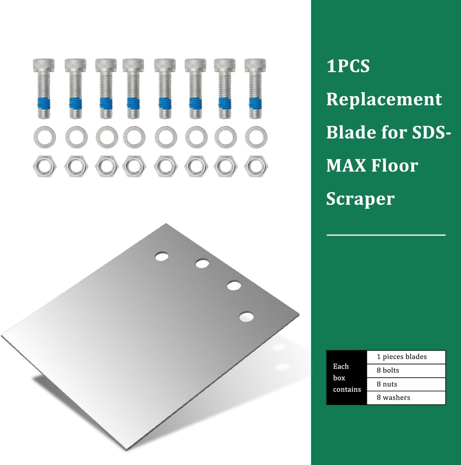 Monkey King Bar- SDS Max/Hex/Notch Floor Scraper Replacement Blades for 6-in Wide