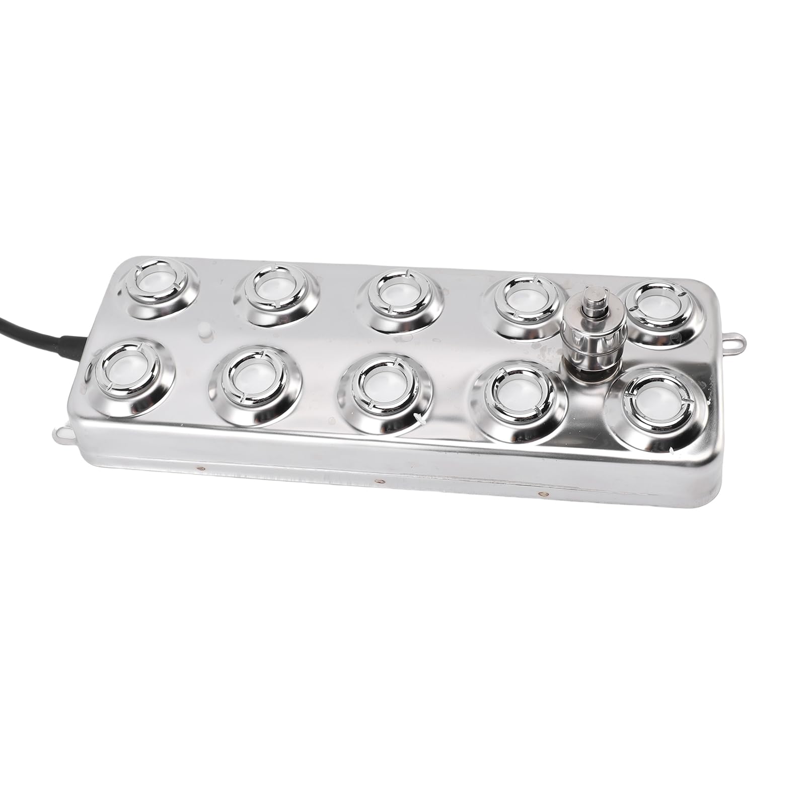 SEAFRONT Nebulizador Ultrasónico de Acero Inoxidable 304, 10 Boquillas, 350 W, 7 L, Salida H, Fuente de Alimentación IP67 para Invernadero, Estanque, Terrario, Fuente, Decoración de Halloween