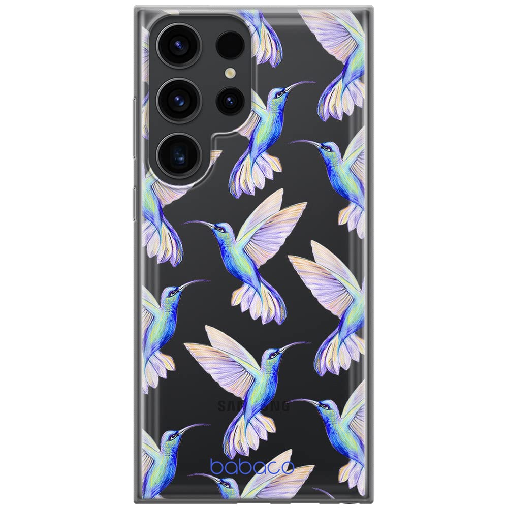 Babaco ERT GROUP mobile phone case for Samsung S23 ULTRA original and officially Licensed pattern Hummingbird 002 optimally adapted to the shape of the mobile phone, partially transparent