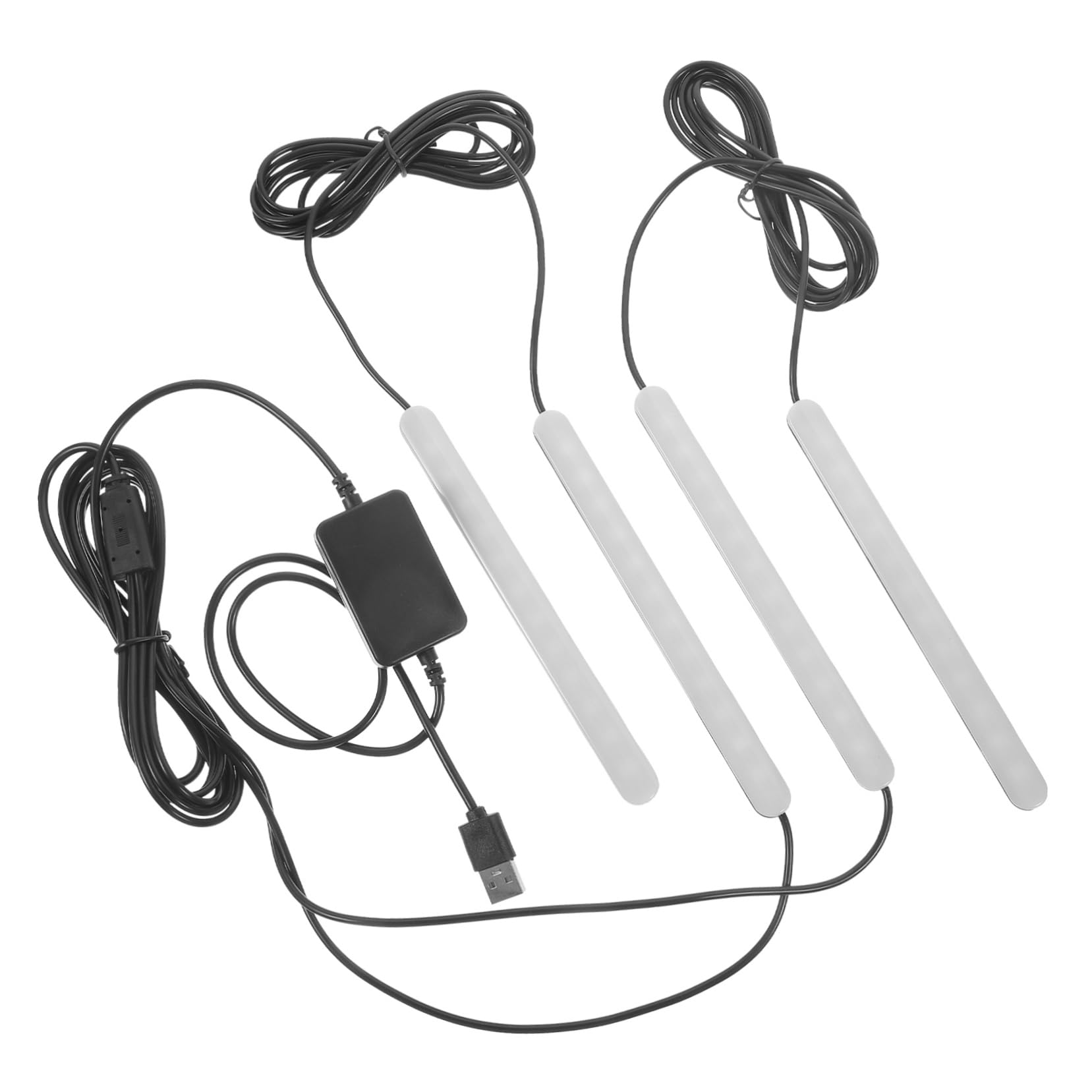 Mikinona Barra De Luz Led Interior para Coche Líneas Diseño USB Leds Bajo Tablero Iluminación De Coche