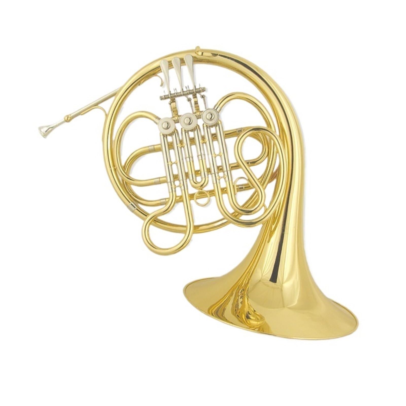Cor D'harmonie BF En Laiton Laqué Doré, 3 Clés Une Rangée Pour Débutants Et Examens Cor D'harmonie Professionnel