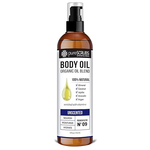 pureSCRUBS Spray de aceite corporal ultra hidratante para piel seca masaje estrĂas sĂşper mezcla orgánica de jojoba argán coco almendras dulces y pureSCRUBS Spray de aceite corporal ultra hidratante para piel seca masaje estrĂas sĂşper mezcla orgánica de jojoba argán coco almendras dulces y