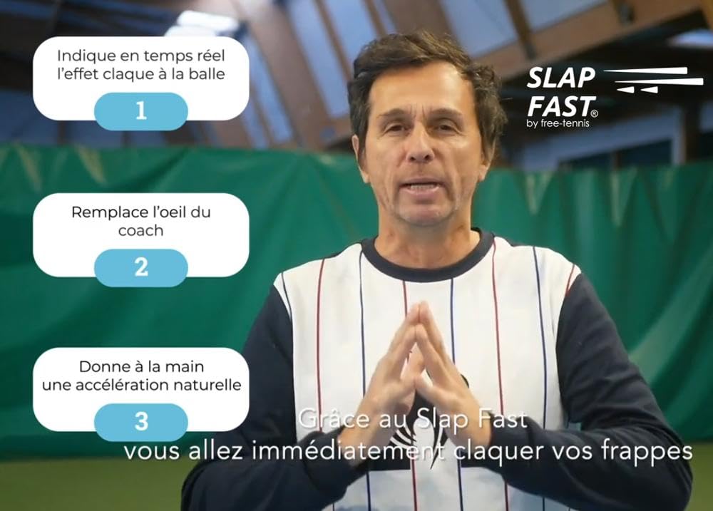 𝐬𝐥𝐚𝐩 𝐟𝐚𝐬𝐭® – Outil Pédagogique Tennis pour Fouetté, Relâchement du Poignet, Service et Timing | Entraîneur Sensoriel pour Tous Niveaux, Enfants dès 7 Ans