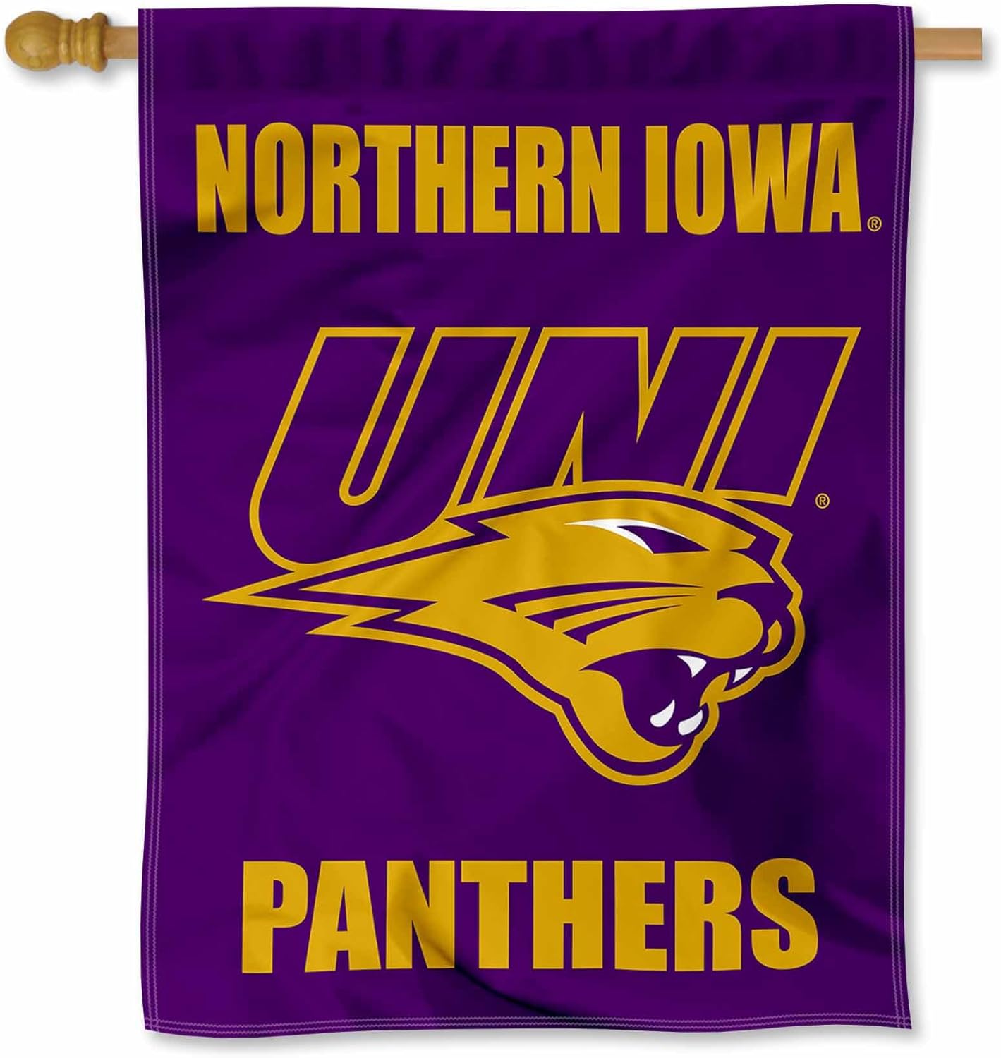 Northern Iowa Panthers Double Sided House Flag