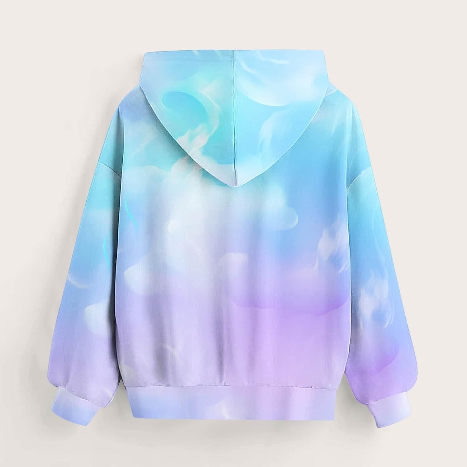 Hoodies for Girls Cute Graphic Hooded Sweatshirt With Pockets Fall Winter Long Sleeve Tie Dye Baggy Hoodie Teen