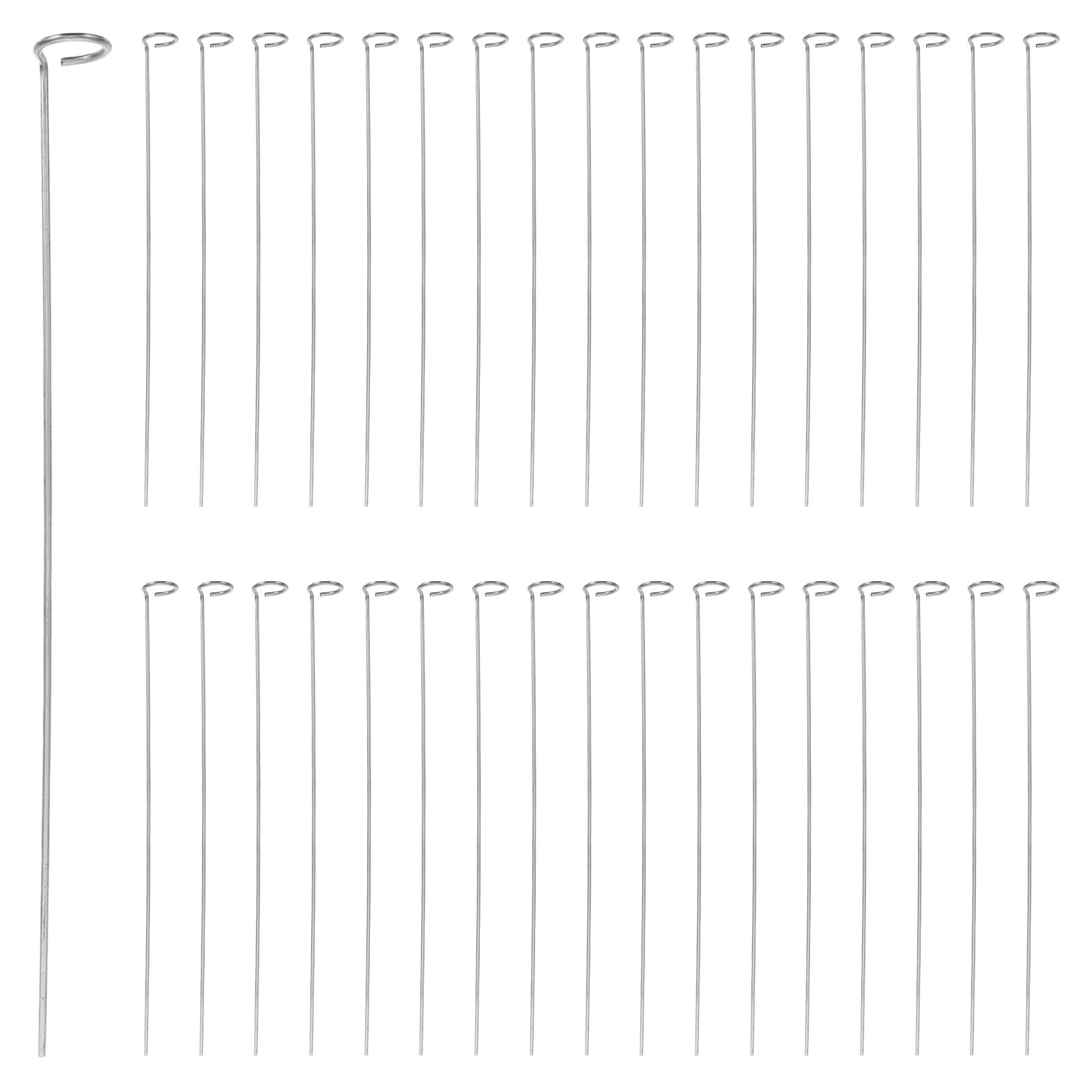 Kichvoe 60 pezzi di paletti per luci di Natale: paletti in metallo da 30 cm adatti per lampadine natalizie C7/C9, supporti di montaggio per decorazioni di giardino, vialetti e cortili.