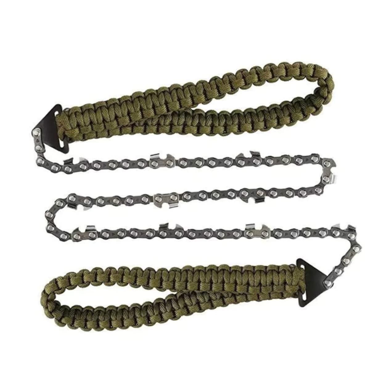 KOMBIUDA Camp Survival Saw Wire Portable Pocket Saw Zipper Sawing Rope Easy to Use for Wood Metal