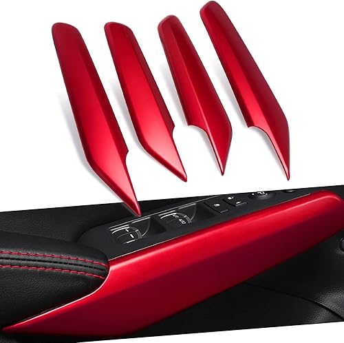 Xotic Tech - Cubierta para interruptor de ventana de puerta interior con manija lateral, color rojo deportivo, compatible con Honda Civic 11
