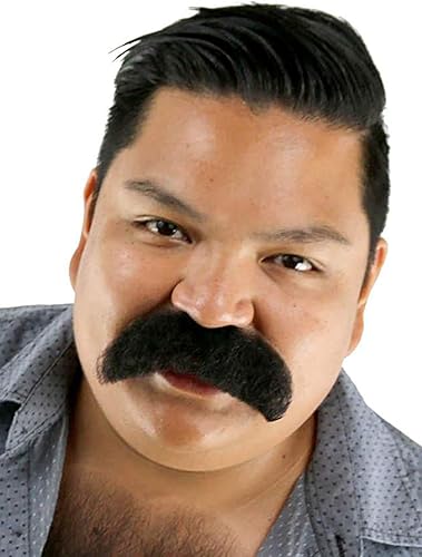 Disfraz de vaquero de peluche y peludo con bigote de morsa