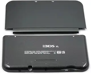 Hzxkqmil フェイスプレート 前面と背面ハウジングシェル Nintendo 3DS XL コンソール用、交換用上部/下部カバープレート 3DSXL ブラック