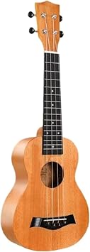 Beginner Set Ukulele 21", 23", 26" Mahogany Veneer with Gear Pegs for Acoustic and Playability for Students and Adults Easy Start for Experienced Guitars 21" - Natural Wood Color