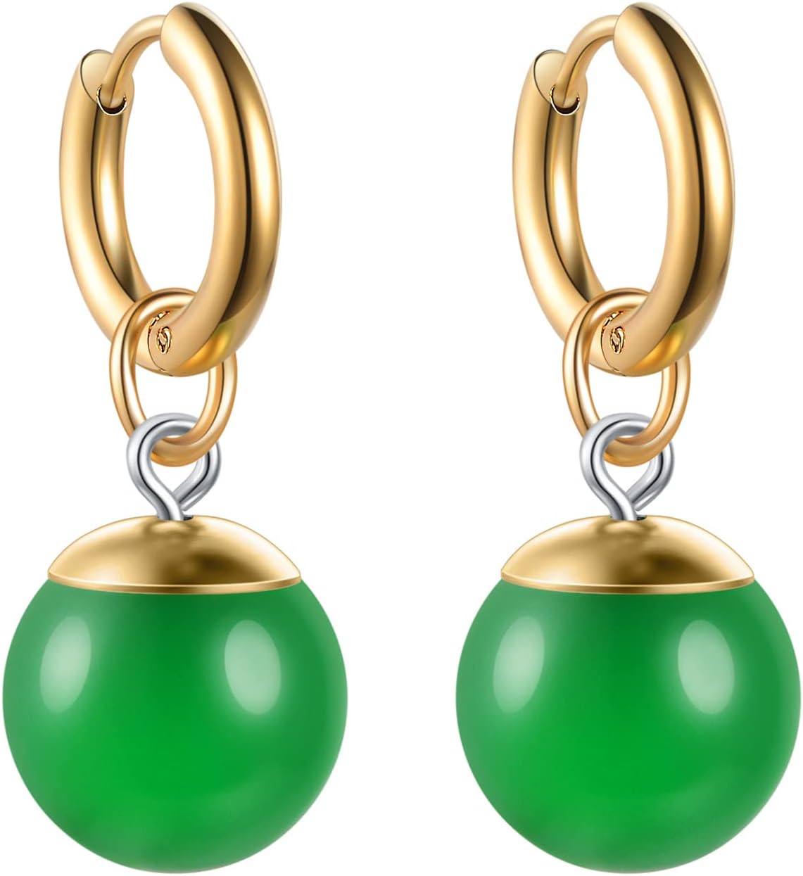 one pair of Resin Ball Stainless Earring Earrings Ear Clip Cuff For Man Woman Halloween