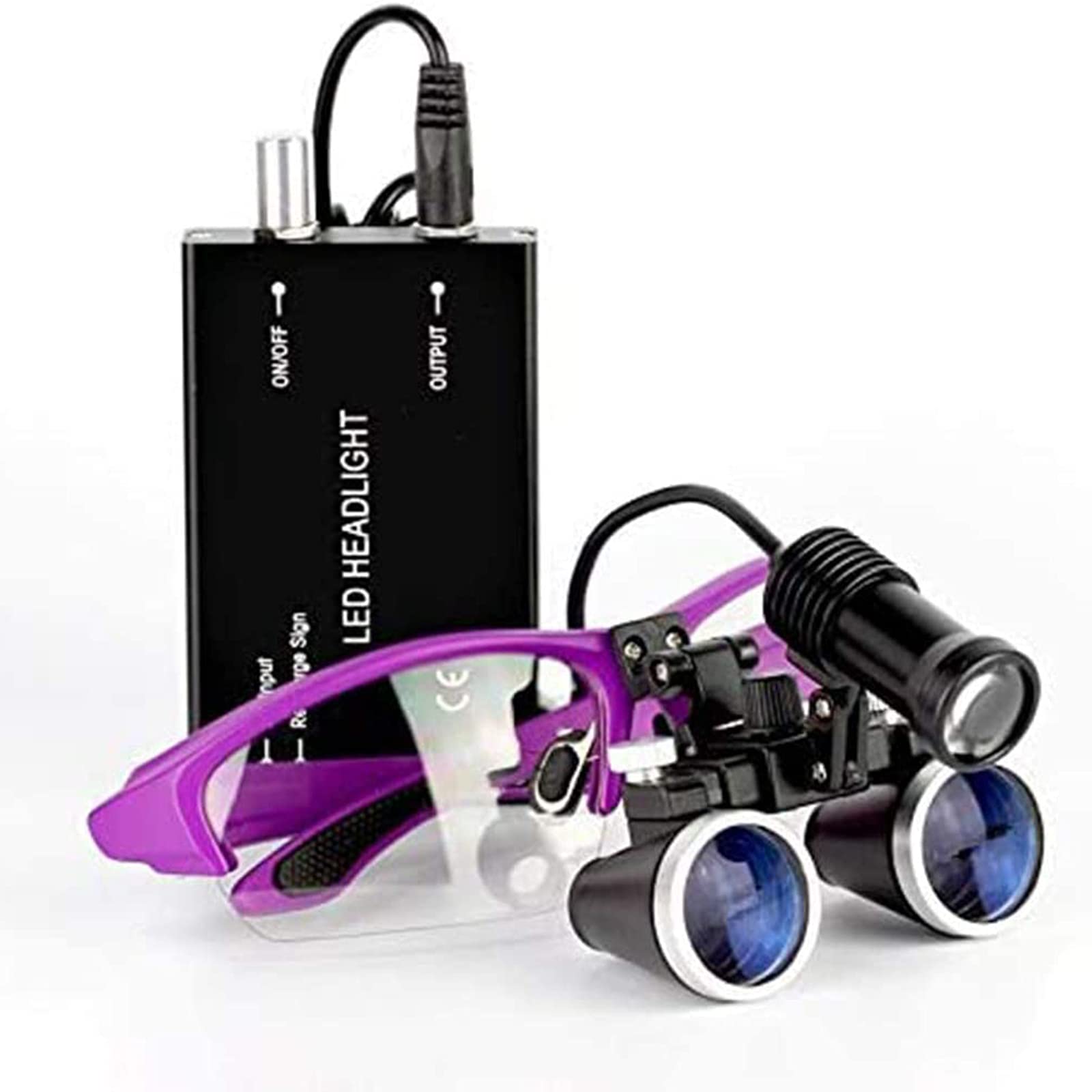 Lenti d'Ingrandimento binoculari mediche chirurgiche per Laboratorio odontoiatrico 2,5X 3,5X (2,5X, Argento) (Viola 2,5X)