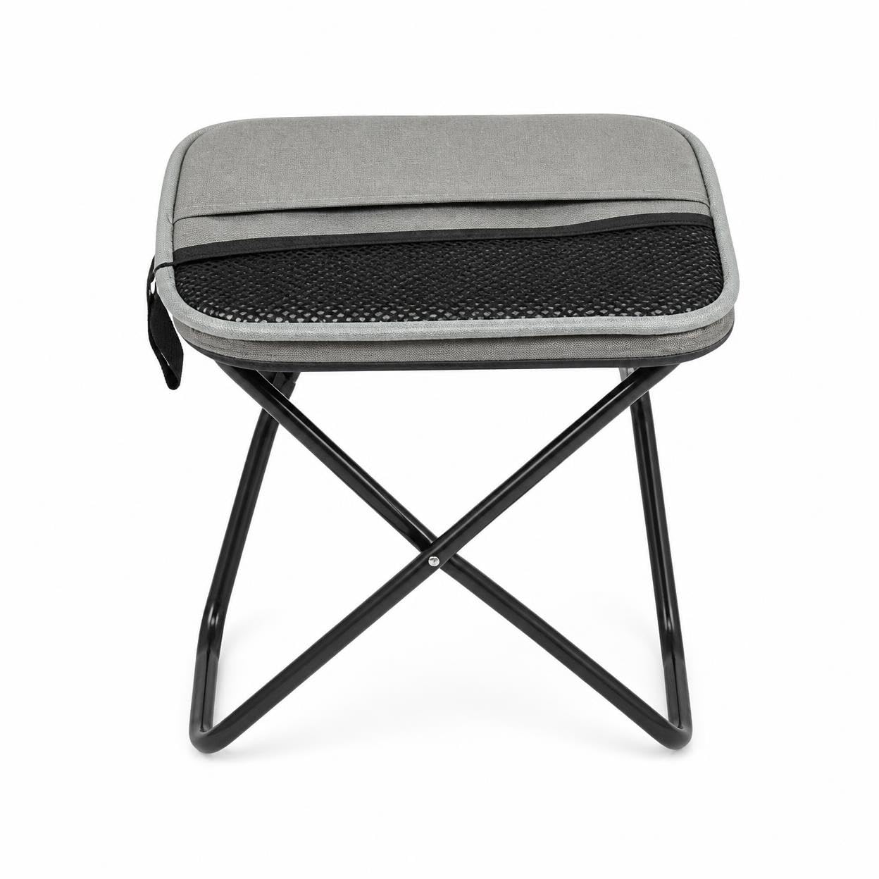 Fauteuil plage pliante compacte pour vos week-ends nature - Siège léger gris