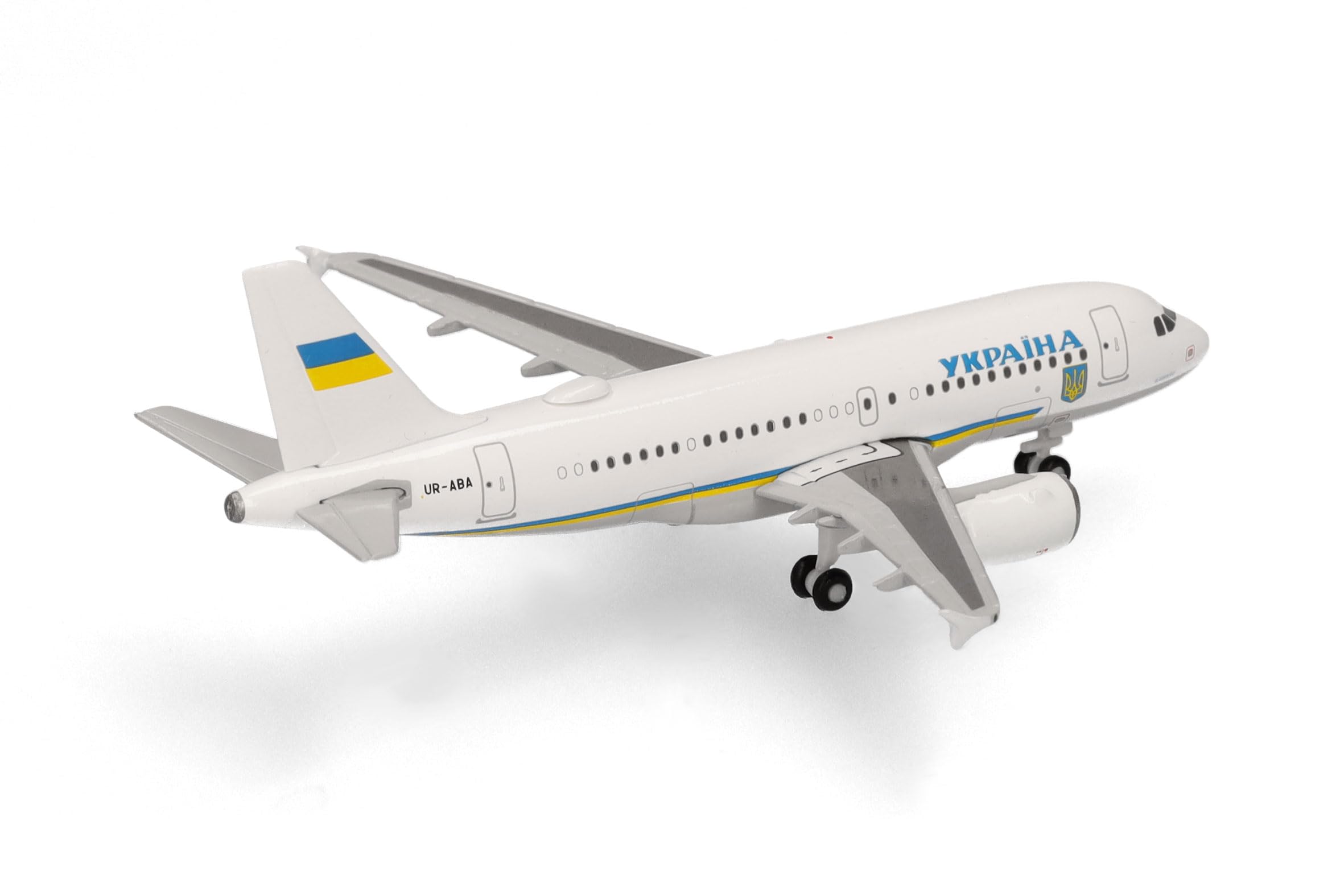 Herpa aereo in miniatura Governo Ucraino Airbus A319 ACJ, miniatura in scala 1:500, pezzo da collezione, modello di aereo senza base, metallo