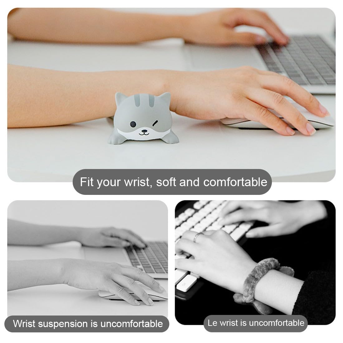 Poggiapolsi per Tastiera e Mouse Ergonomico Imbottito per Casa e Ufficio