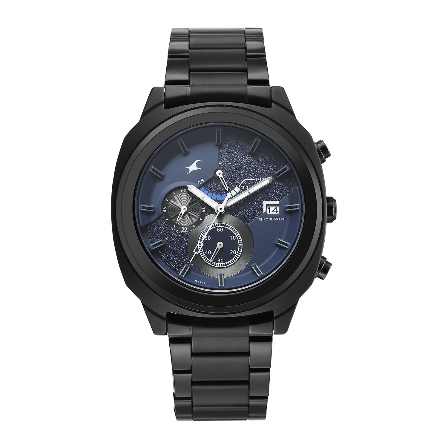 fastrack Kronos 3 with Blue Dial Black Stainless Steel Strap Watch for Men - 3335NM01-picture-28