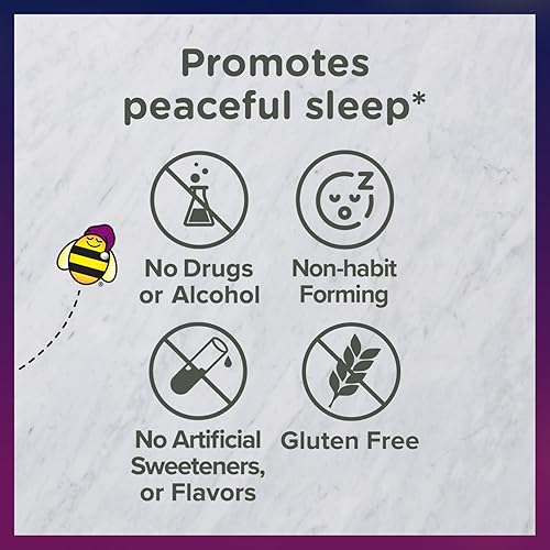 Miniatura 5 de Zarbees Suplemento de sueño para niños con 1 mg de melatonina libre de drogas y eficaz sabor natural fácil de tomar para niños de 3 años en adelante