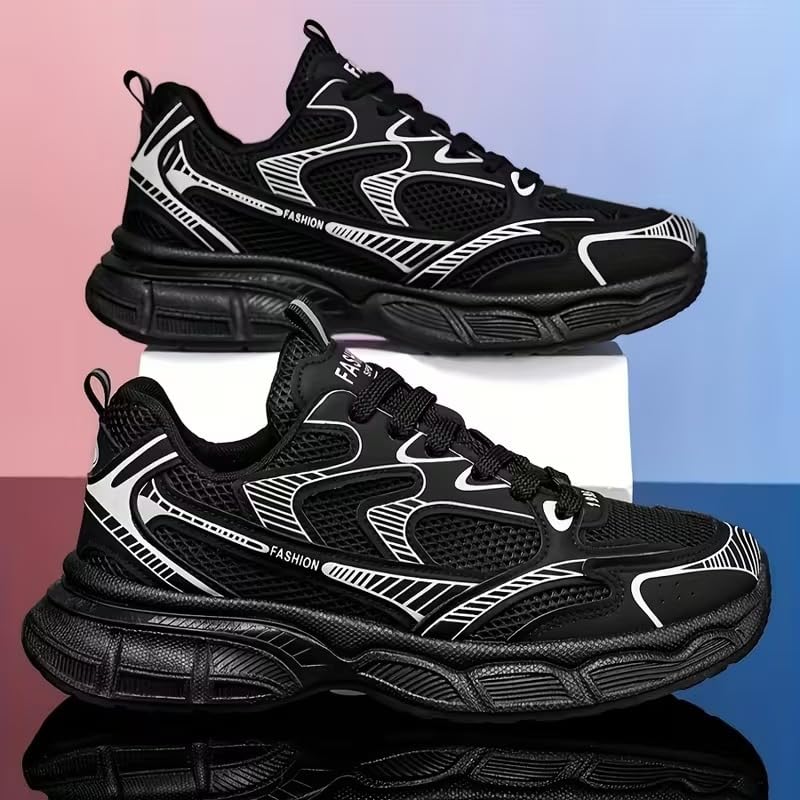 Image of Cruiser Men's Athletic Sneakers | Striped Side Panel Chunky Shoes | Multi Panel Layered Cushioned Midsole Sneaker | Flexible Walking & Everyday Comfort Sneakers | Everyday Fashion Sneakers (2656)