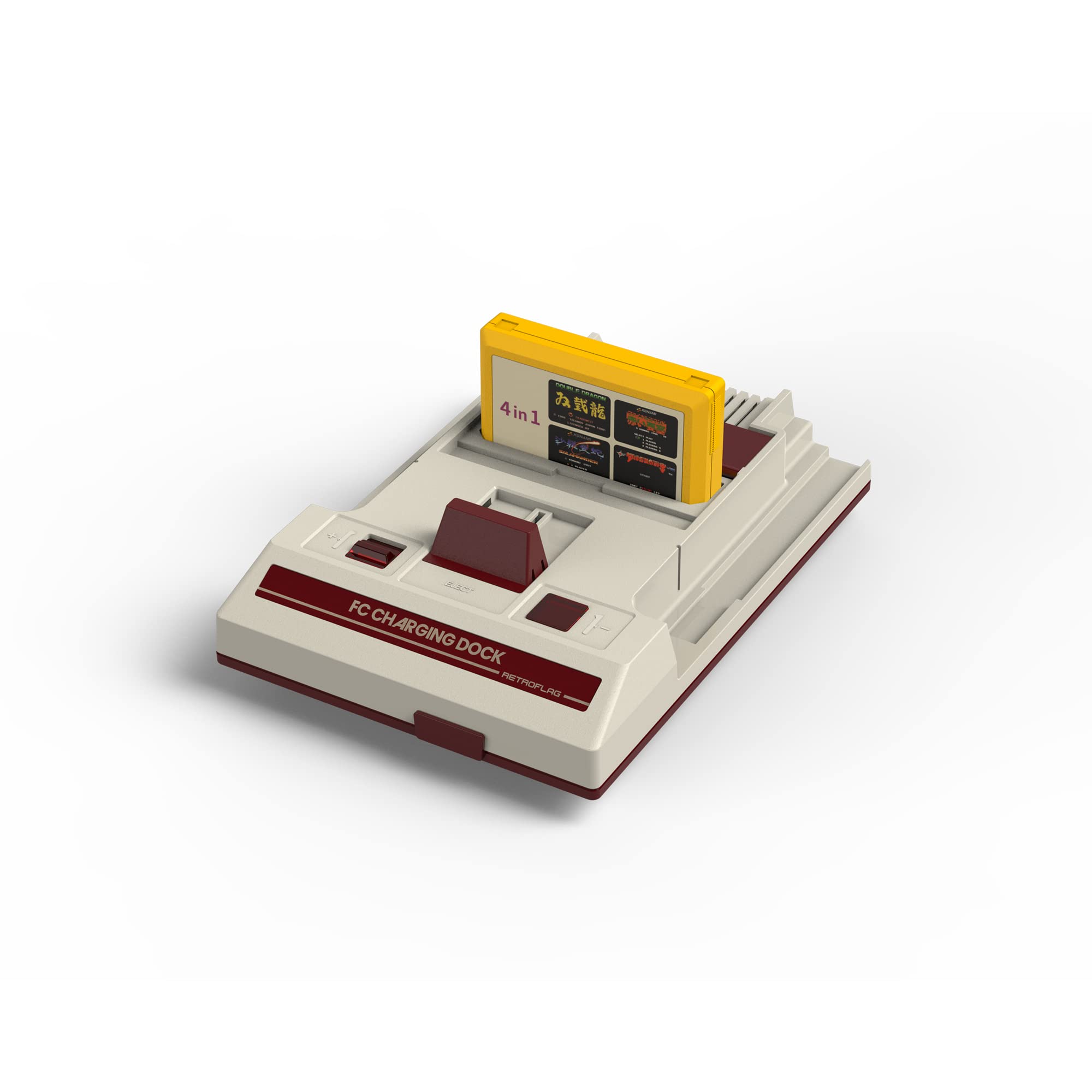 Retroflag FC Joy-Con Charging Dock with Overcharge Protection, Fully Functioning LED Charging Indicator, Classic Famicom Style Design with Cassette Game Card Storage