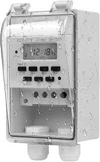 Programmierbarer Zeitrelaisschalter, 220 V 10A Digitale Zeitschaltuhr, Intelligenter Zeitschaltuhr, Digitaler LCD-Timer mit wasserdichter transparenter Abdeckung, Elektronischer Timer