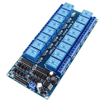 5V 16 Channel Relay Module with WiFi & Optical Coupler - 16-Way Relay Board for Arduino ESP8266 ESP32 Raspberry Pi - Smart Home Automation, IoT, Industrial Control Low Trigger, High Level Output